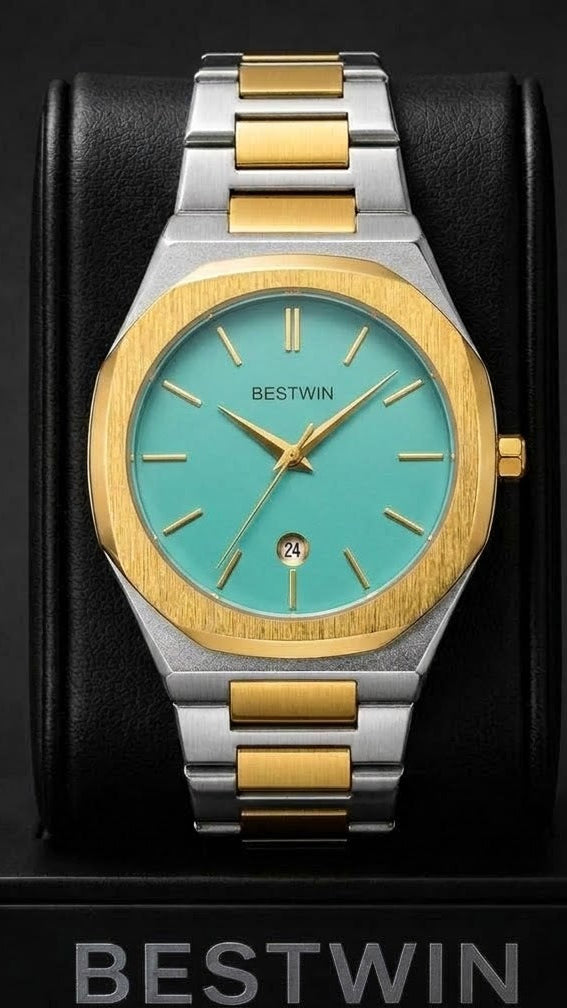 Bestwin Men Watch Tiffany Blue Dial