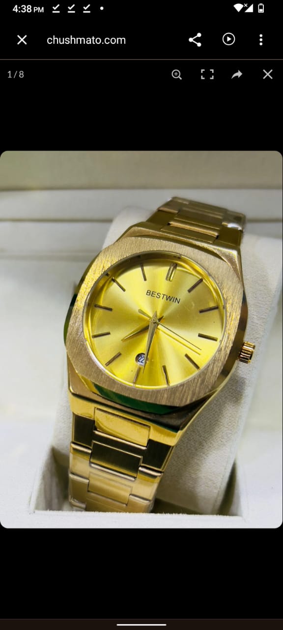 BESTWIN Men Watch  Golden Dial