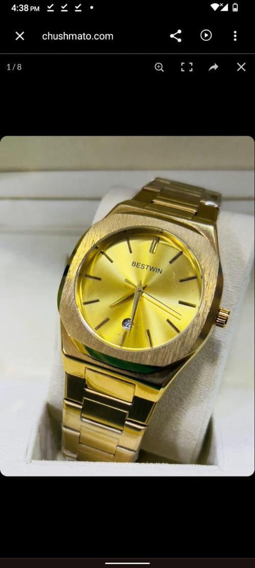 BESTWIN Men Watch  Golden Dial