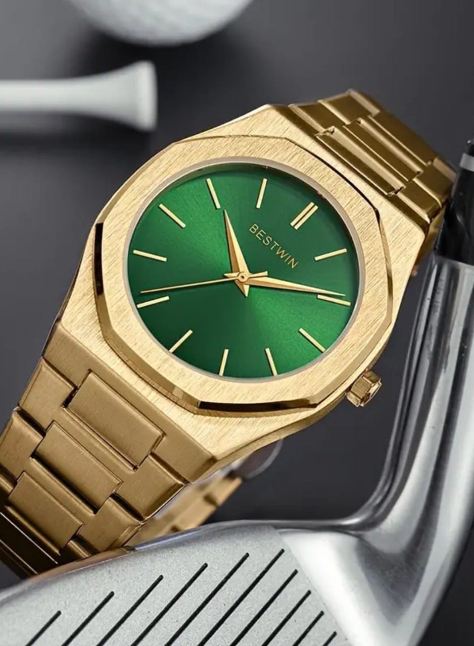 BESTWIN Men Watch Green Dial