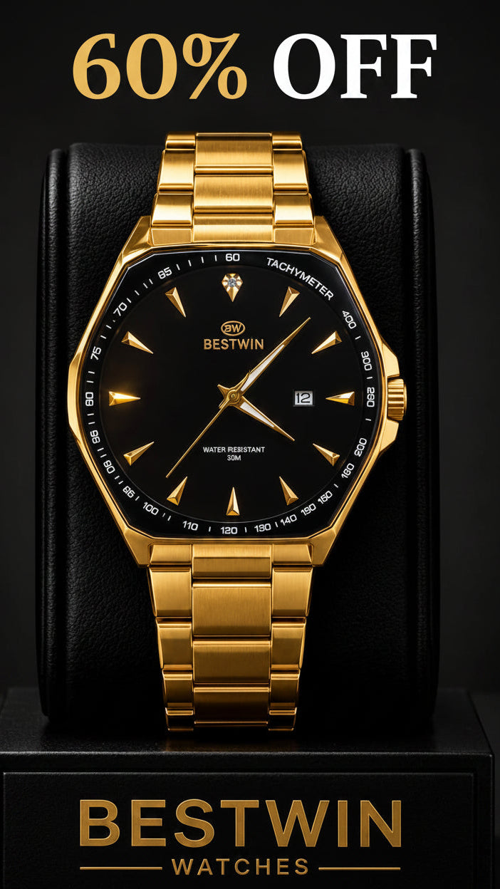 Bestwin Men Watch With Black Dial