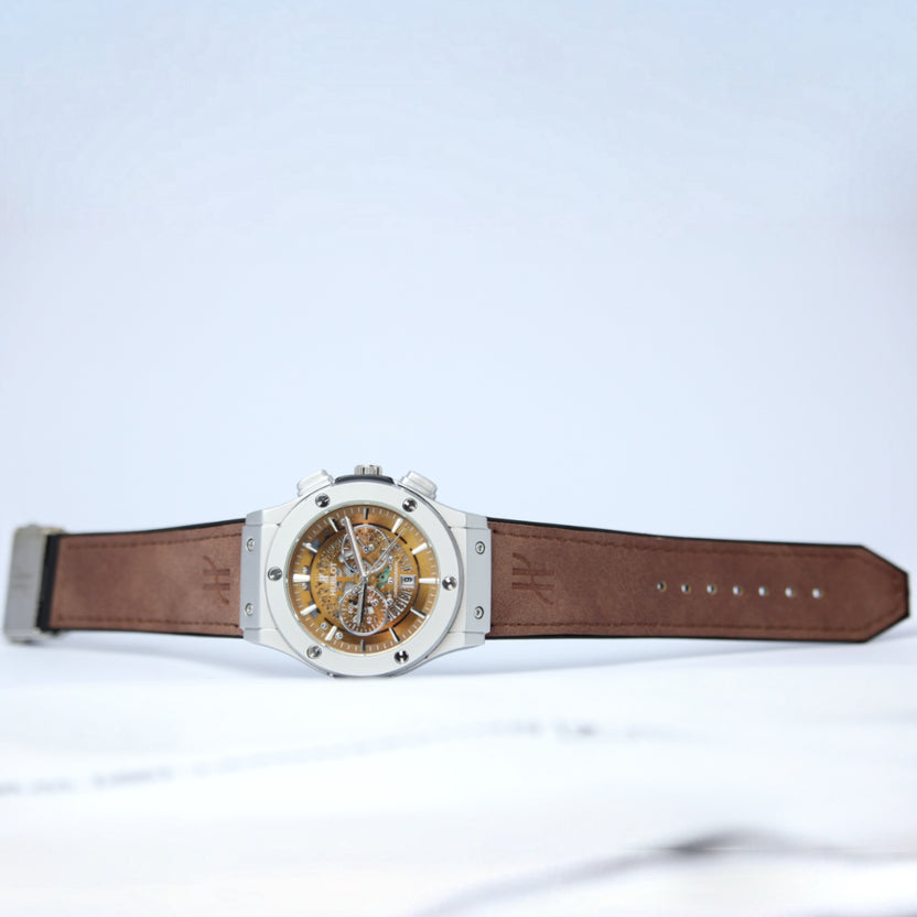 Hubolt Men's Quartz Watch Brown Dial