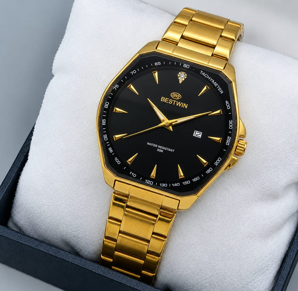 Bestwin Men Watch With Black Dial