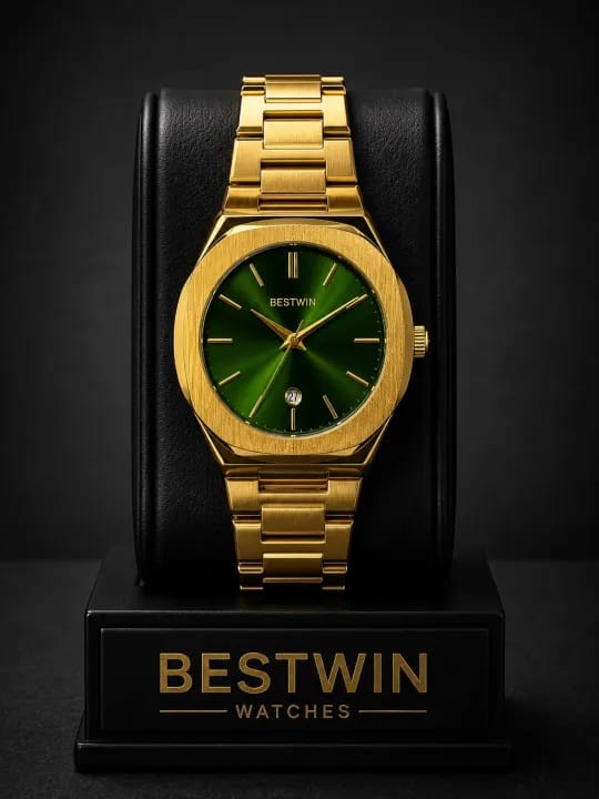 BESTWIN Men Watch Green Dial