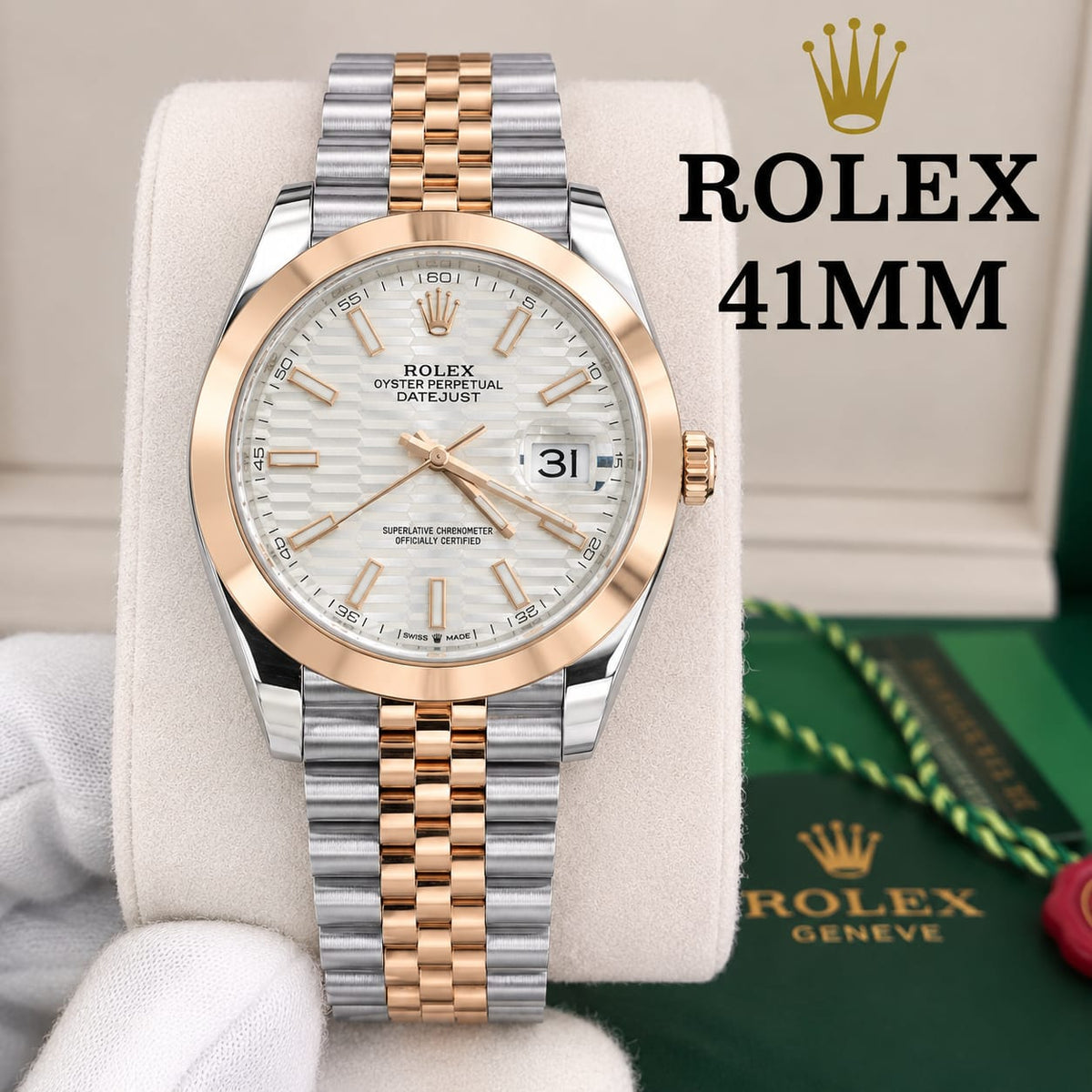 Rolex Datejust 41 White Dial With Master Lock