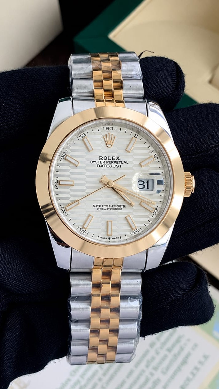 Rolex Datejust 41 White Dial With Master Lock